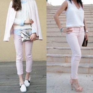 Zara Pastel Cropped Skinny Jeans